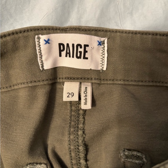 Paige olive green cargo jean size 29 - Picture 4 of 6
